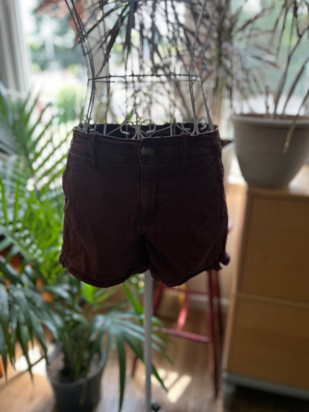 American Eagle Midi Twill Shorts
